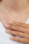 Heliophilia Silver Collar de Metal en Oro con Recubrimiento de Laca ELKGC68399A